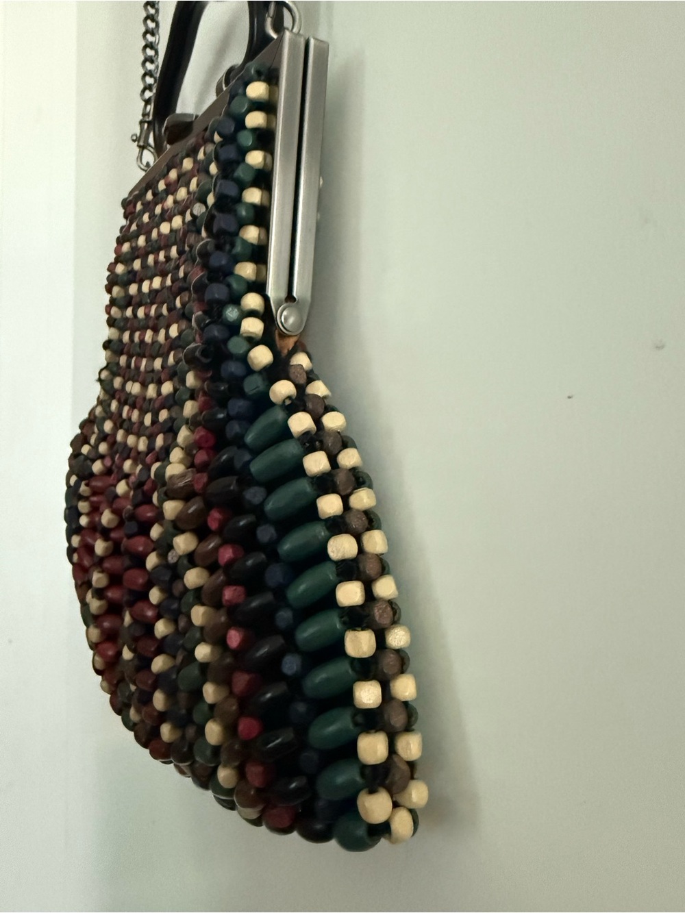 Patricia Nash Almarza Small Forest Bead Wood Clutch/Shoulder Bag - Picture 6 of 8